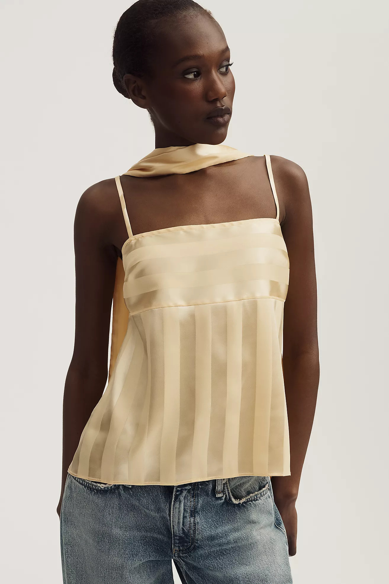 Mare Mare Square-Neck Tank with Scarf | Anthropologie (US)