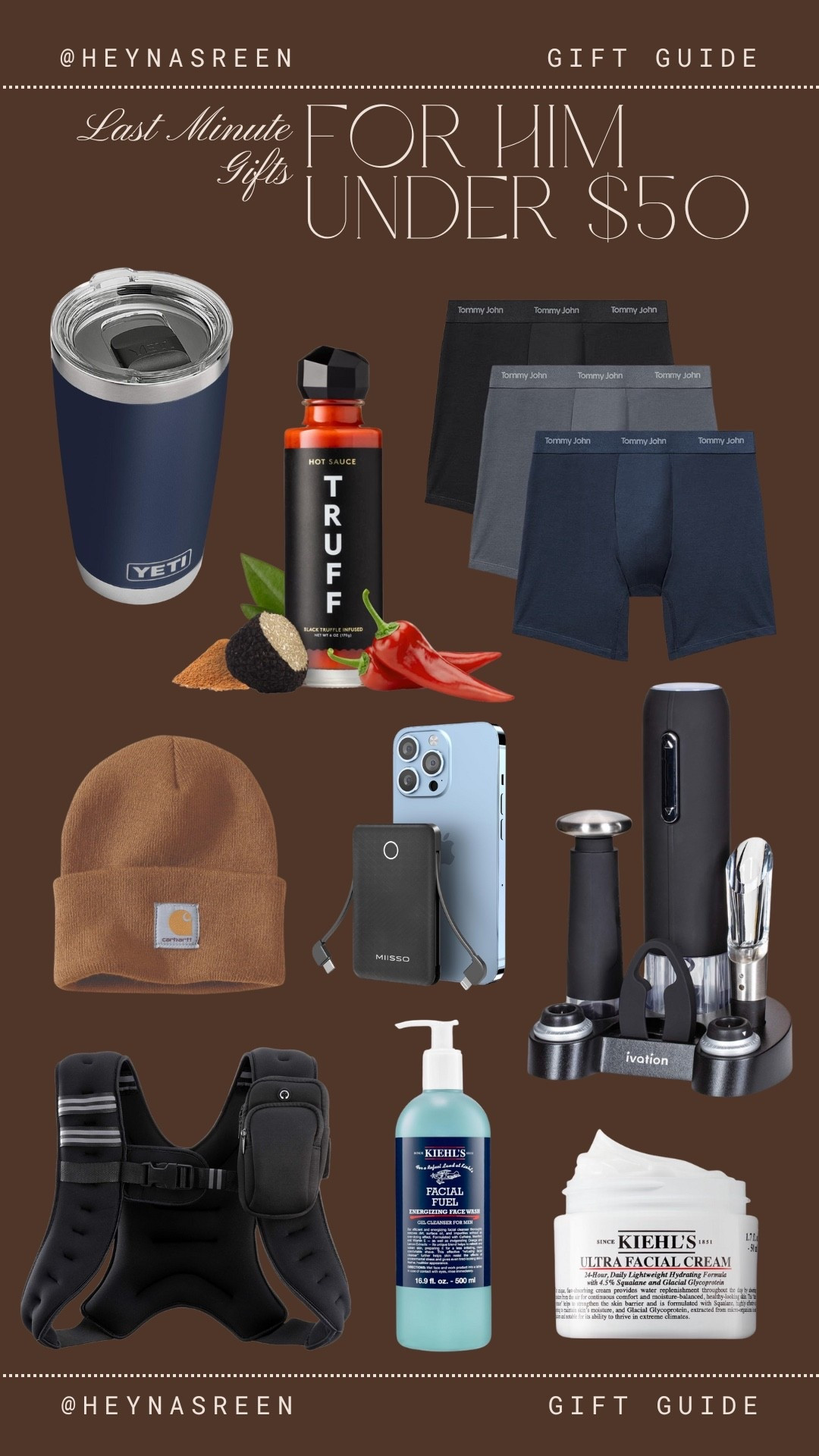 Gift Guide: For Him Under $50! All the best last minute men's gifts if you haven't completed your Christmas shopping. These Amazon finds will all arrive by Christmas! For any husband, brother, son, etc.

#LTKMens #LTKGiftGuide #LTKHoliday