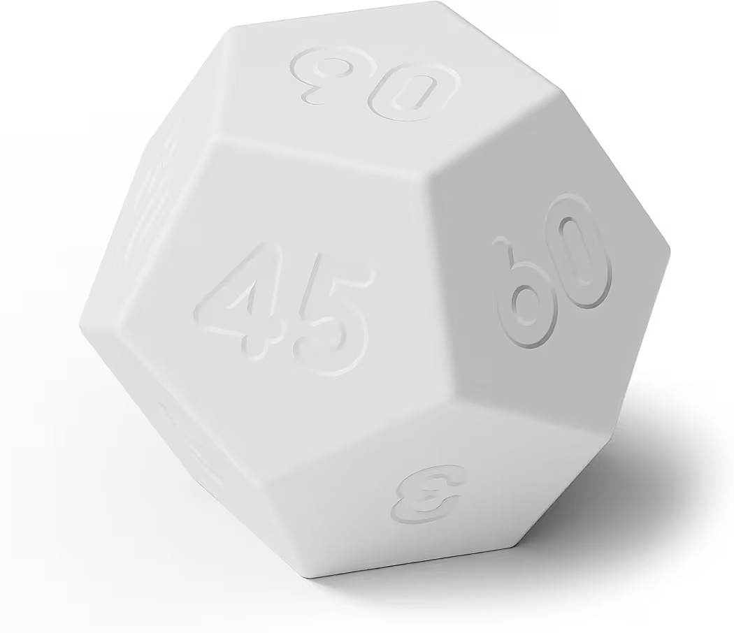 mooas Dodecagon Time Ball Rechargeable Mini Timer (White), 11 Preset Times, Desk & Study Producti... | Amazon (US)