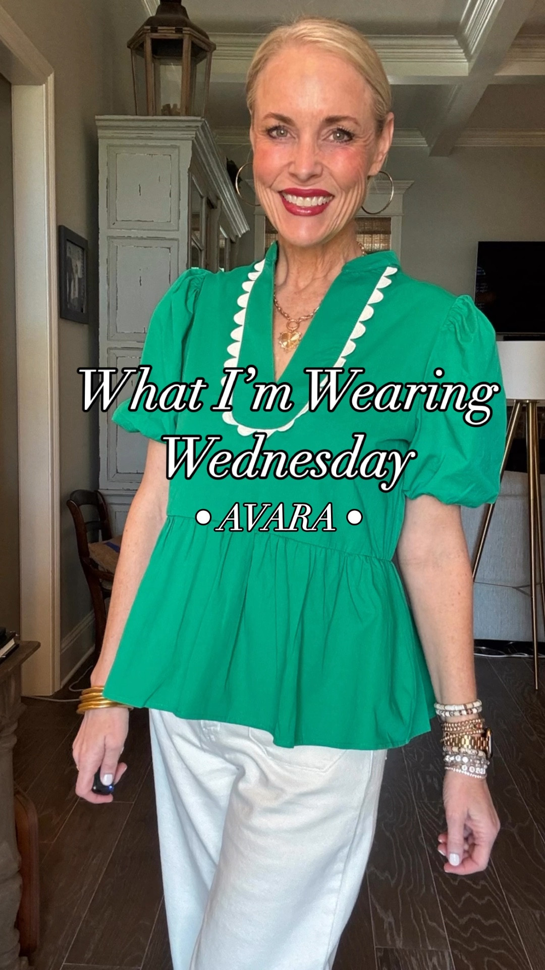 When you know what colors look best on you, getting dressed each day is SO much easier. 

This week’s What I’m Wearing Wednesday is my new fun top from Avara with my Avara jeans I’ve been wearing on repeat! Shoes are from Amazon, as are most of my accessories. I have a new heart necklace I fell in love with from Erin McDermott and my two personalized bracelet stacks: one with my pets’ name from Etsy and the other from Altar’d State. 

As a reminder for reference, I’m 53, 5’8 and 140ish lbs. I sized up to a large in the top but probably don’t need to. I’m in a 28 in the jeans. 

Remember to use code LAURENOG15 for a one-time 15% off! 

#LTKSeasonal #LTKOver40 #LTKStyleTip