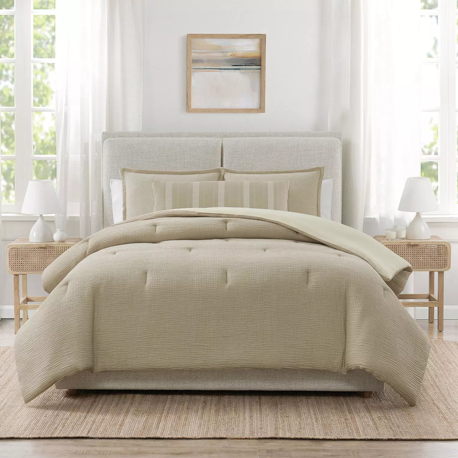 details by Becki Owens Cherie Stripe 4-Piece Matelasse Comforter Set, Assorted Colors | Sam's Club