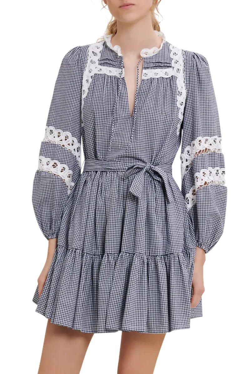 maje Ritchy Long Sleeve Ruffle Dress | Nordstrom | Nordstrom