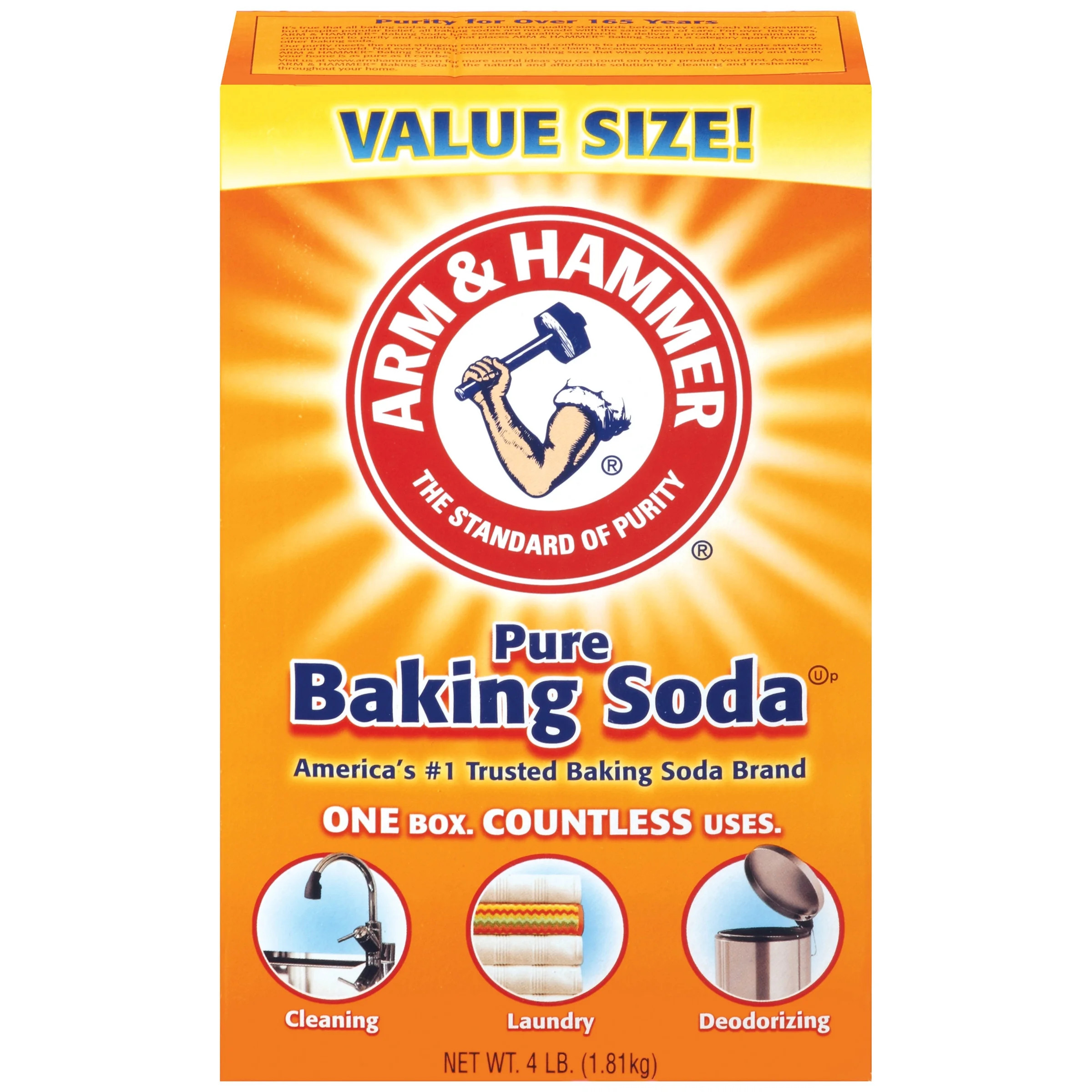 Arm  Hammer Pure Baking Soda, 4 lb - Walmart.com | Walmart (US)