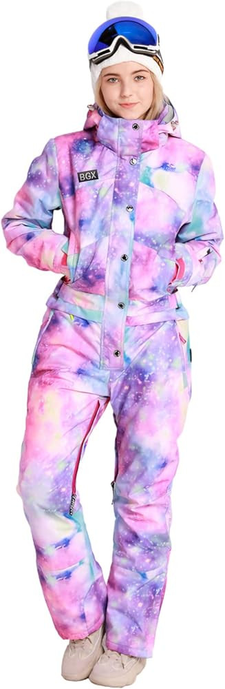 Bluemagic Womens Snowsuit One Pieces Ski Suits Jumpsuits Colorful Coveralls Snowboard Jackets | Amazon (US)