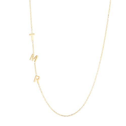 Sideways Initial Letter Necklace, Sideways Initial Name Necklace, Custom Letter Necklace, Letter ... | Amazon (US)