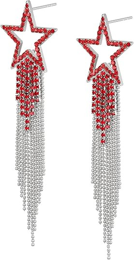 EVER FAITH Tassel Earrings for Women Girls, Rhinestone Long Waterfall Beaded Fringe Chandelier Da... | Amazon (US)