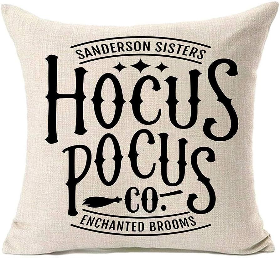 MFGNEH Halloween Decorations Pillow Covers 18x18 Sanderson Sisters Hocus Pocus Decor Throw Pillow... | Amazon (US)