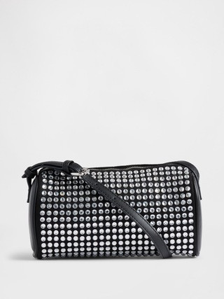 Vegan Leather Rhinestone Barrel Bag | Gap (US)