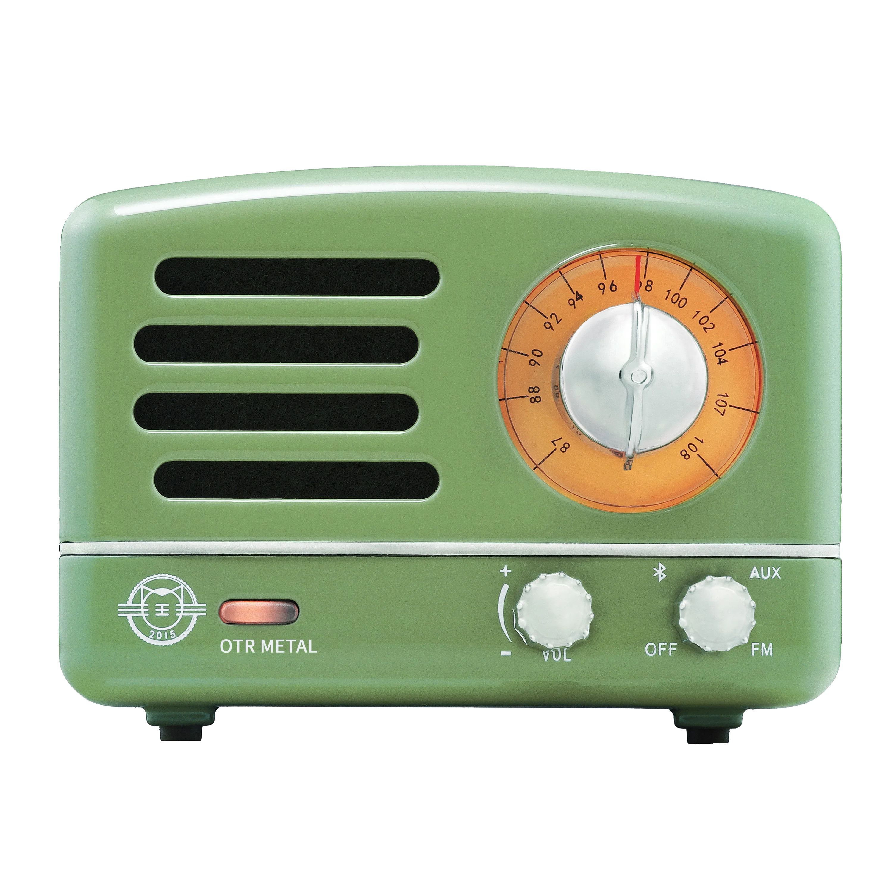 MUZEN OTR Metal Portable FM Radio Bluetooth Speaker-Green | MUZEN AUDIO INC