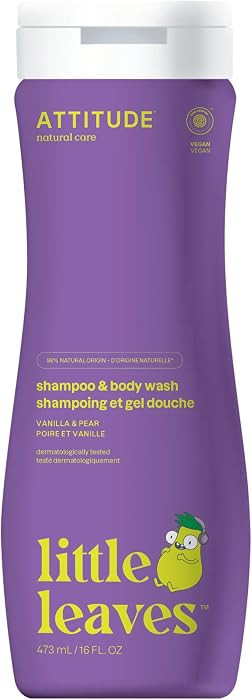 ATTITUDE Shampoo and Body Wash for Kids, EWG Verified Hair and Body Cleanser, Dermatologically Te... | Amazon (US)