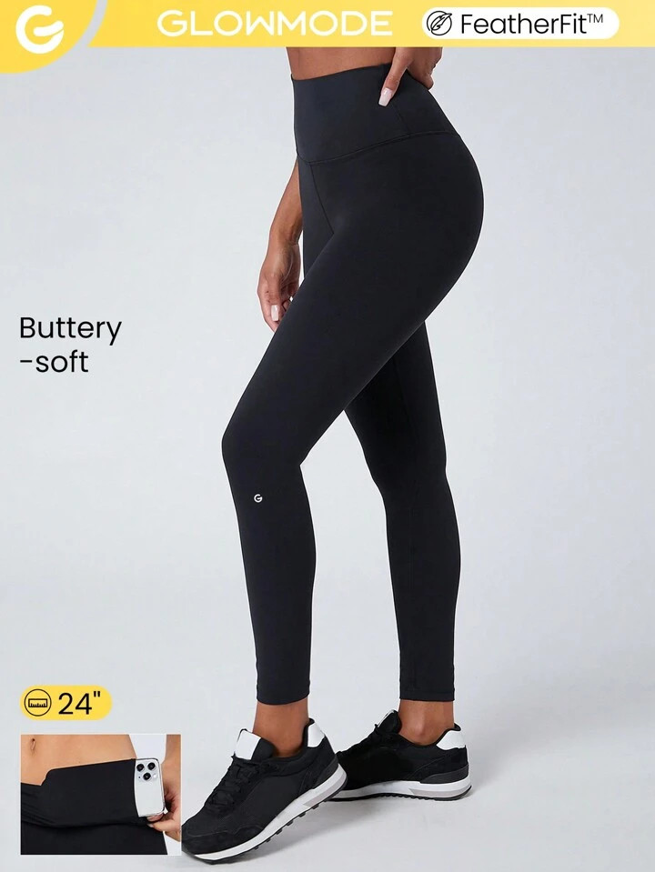GLOWMODE 24" FeatherFit™ Low Impact 7/8 Leggings | SHEIN
