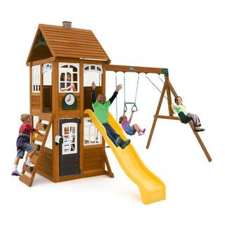 KidKraft McKinley Wooden Swing Set F24950 | The Home Depot