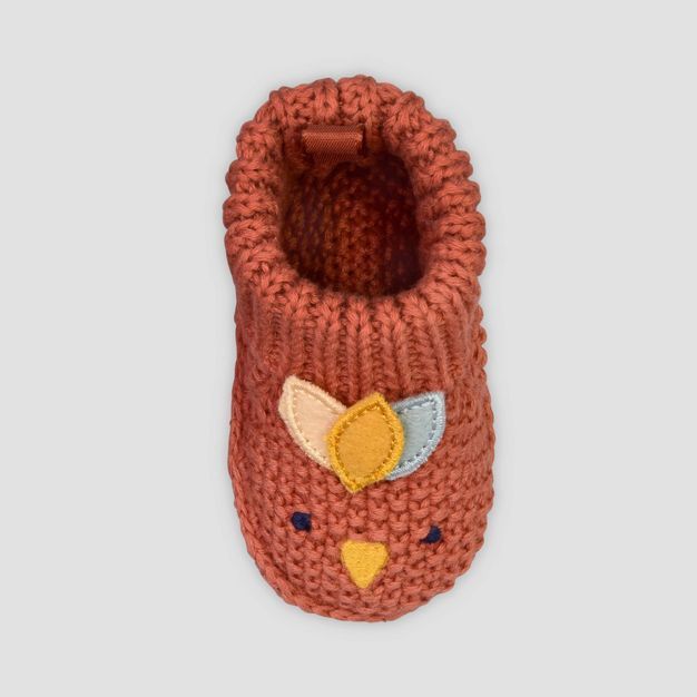 Carter's Just One You® Baby Knitted Turkey Slippers - Brown | Target