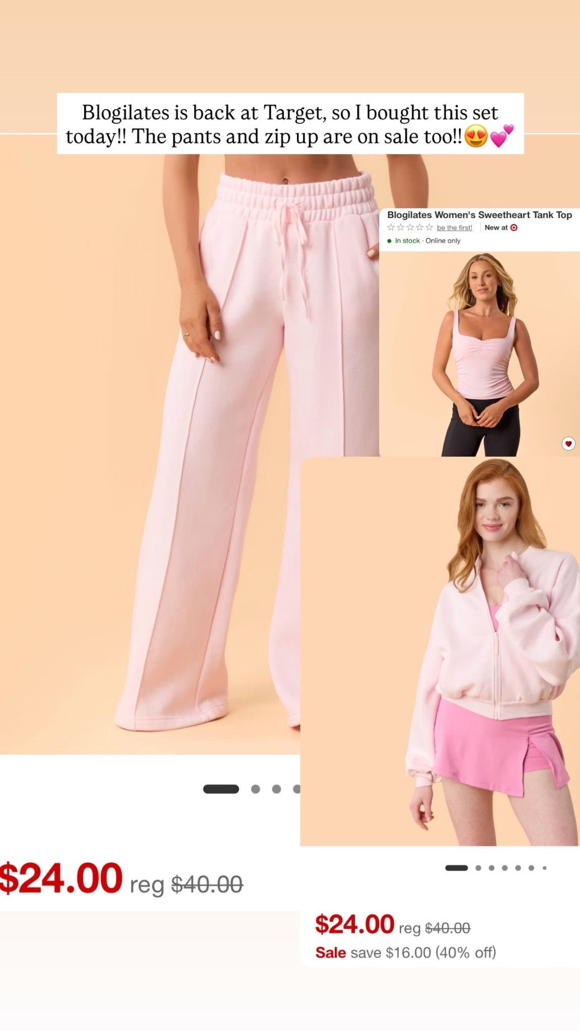 Blogilates is back at Target!! 🎯 This sweat set is on sale so even better! Had to snag this one! I haven’t received it yet but wanted to share so you don’t miss the sale! This line definitely sells out fast! 

#LTKGiftGuide #LTKCyberWeek #LTKSaleAlert