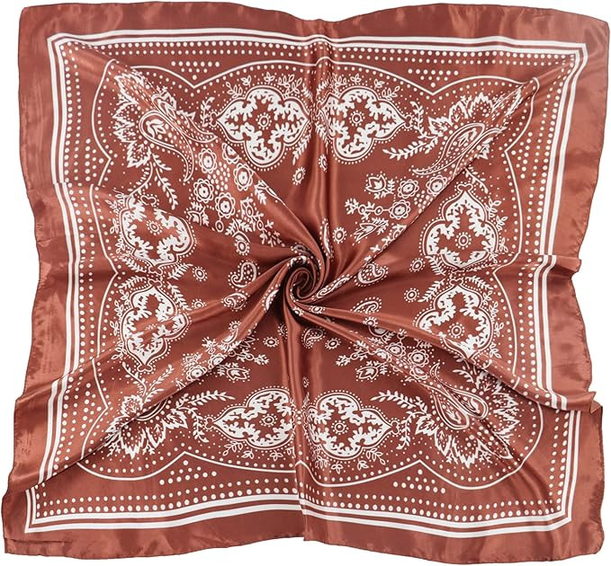 vimate 35" Square Silk Like Head Scarf - Women's Fashion Silk Feeling Scarf for Hair Wrapping and... | Amazon (US)