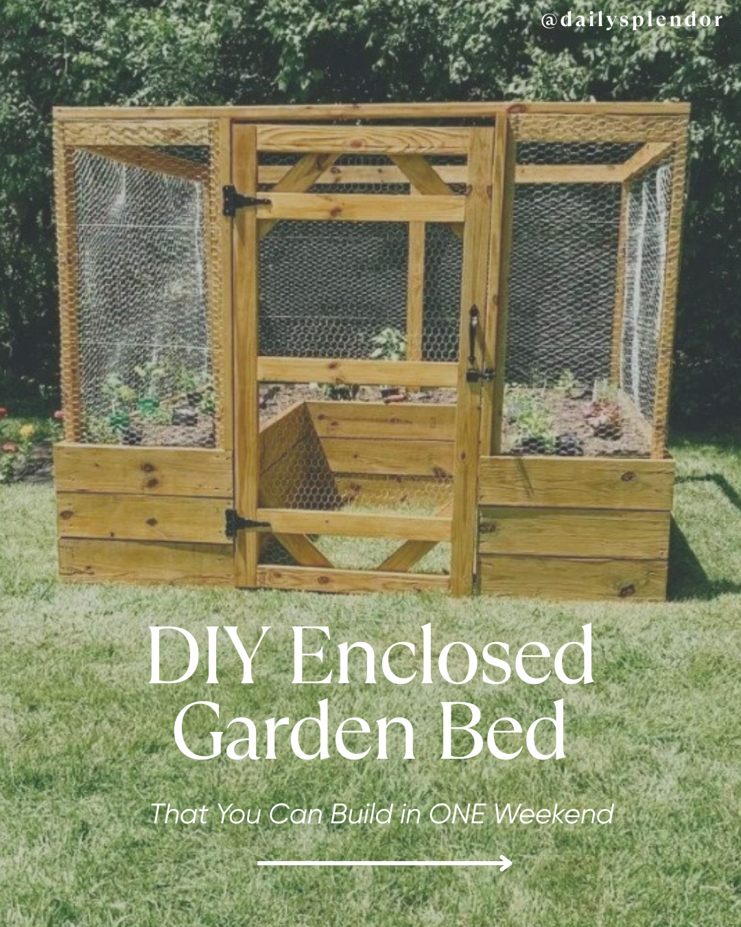 We built this enclosed garden bed in just one weekend! 🙌 Everything we used + the full tutorial is on my blog (link in bio) #gardenbed #enclosedgardenbed #enclosedgarden #homegarden #gardening #gardeningforbeginners #DIYgarden #vegetablegarden #raisedgardenbed #raisedgarden 

 #LTKSeasonal #LTKHome #LTKSaleAlert