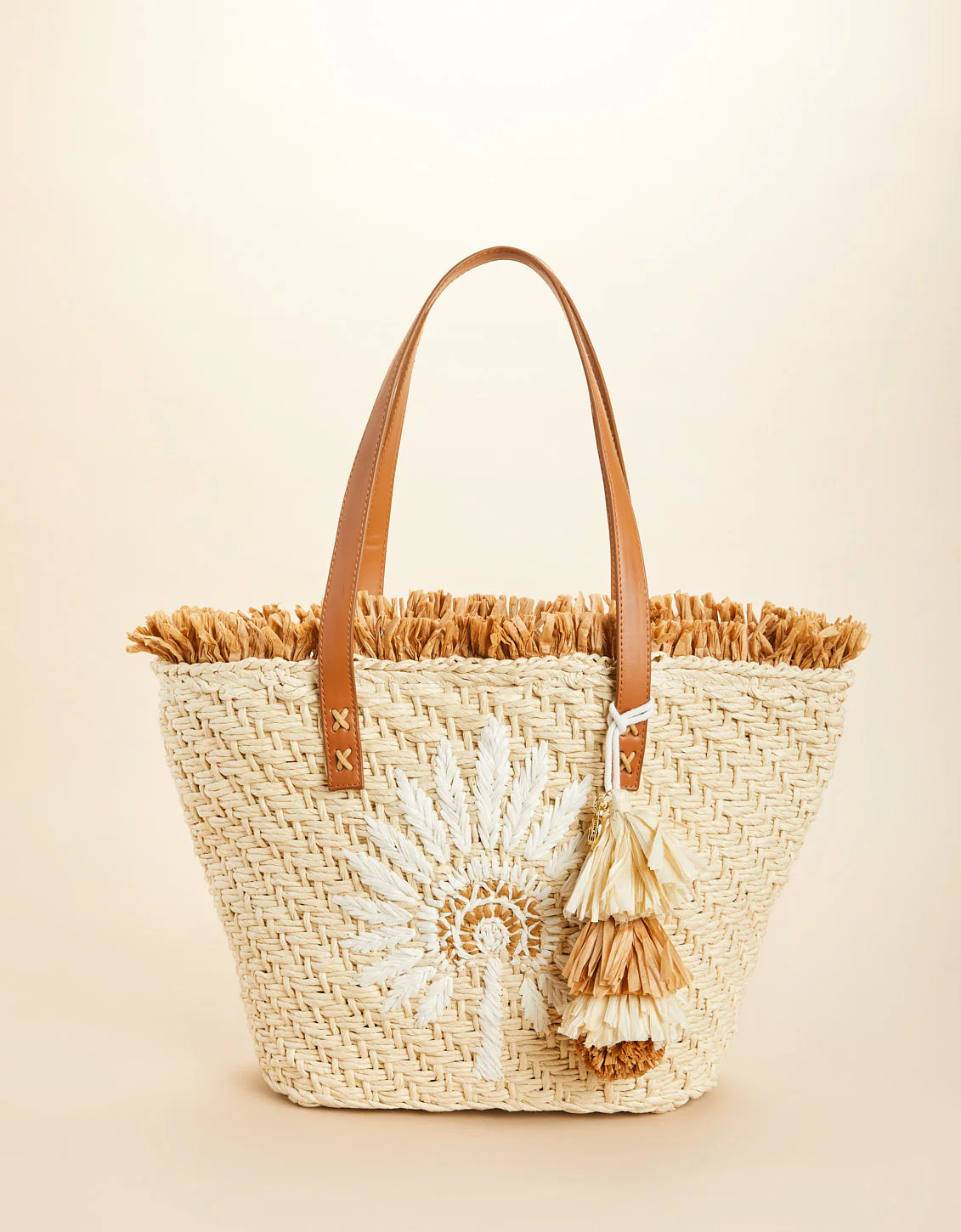 Straw Fringe Tote Palmetto | Spartina 449