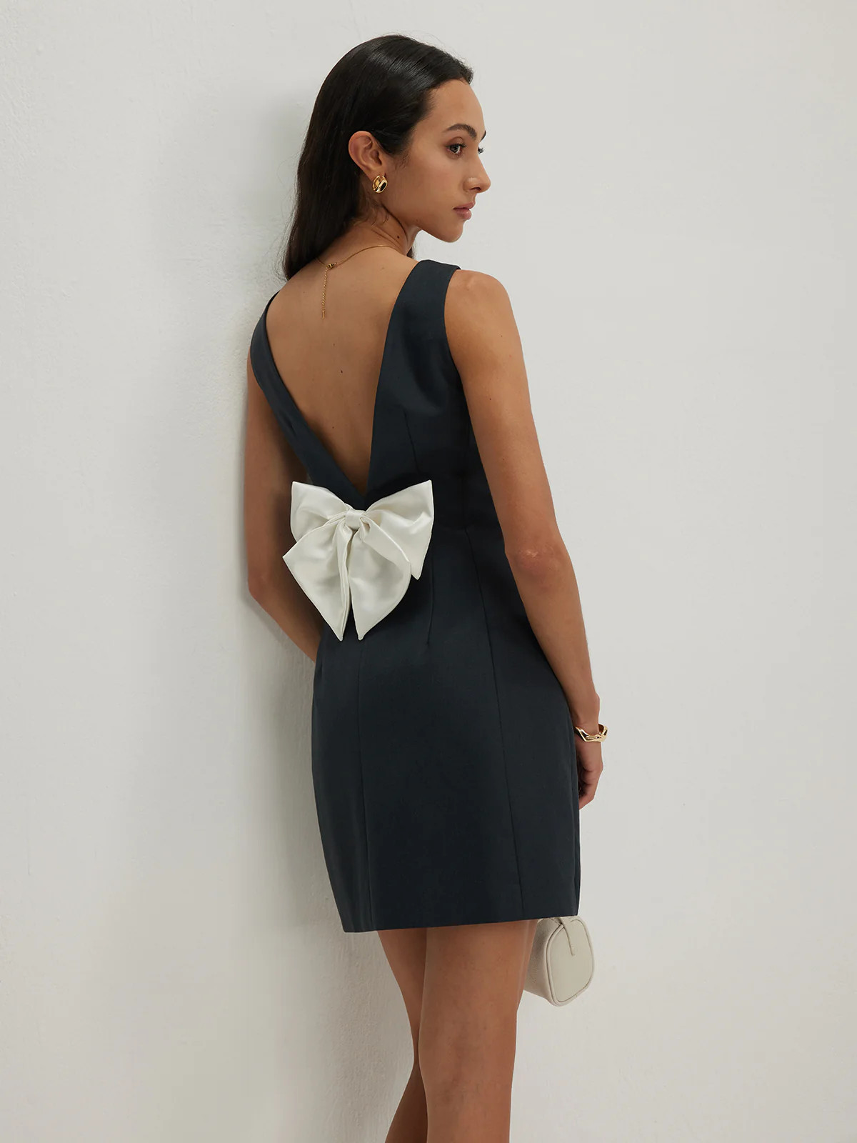 Bow Backless Tank Dress | Commense