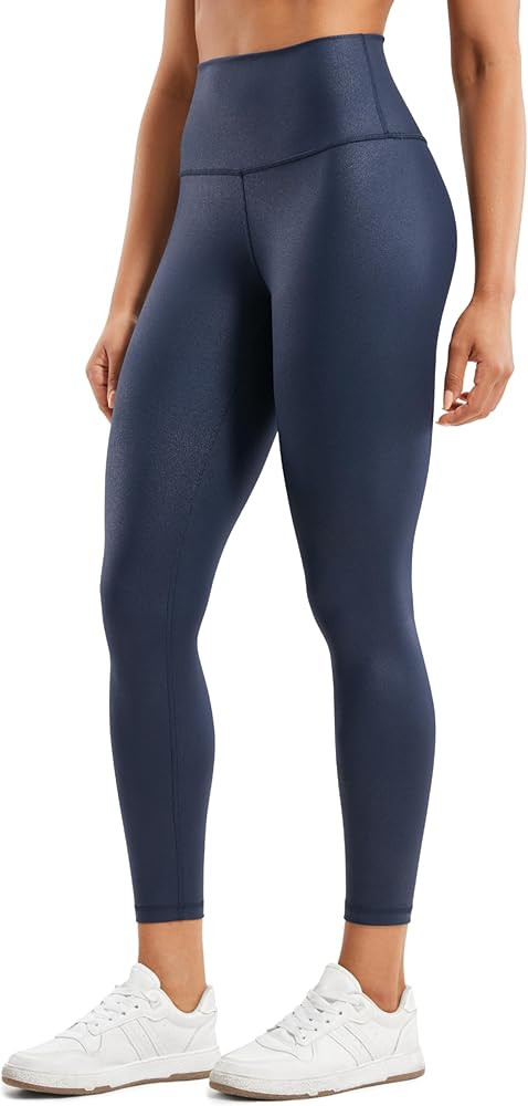 CRZ YOGA Butterluxe Matte Faux Leather Leggings for Women 25" - High Waisted Stretch Ankle Leathe... | Amazon (US)