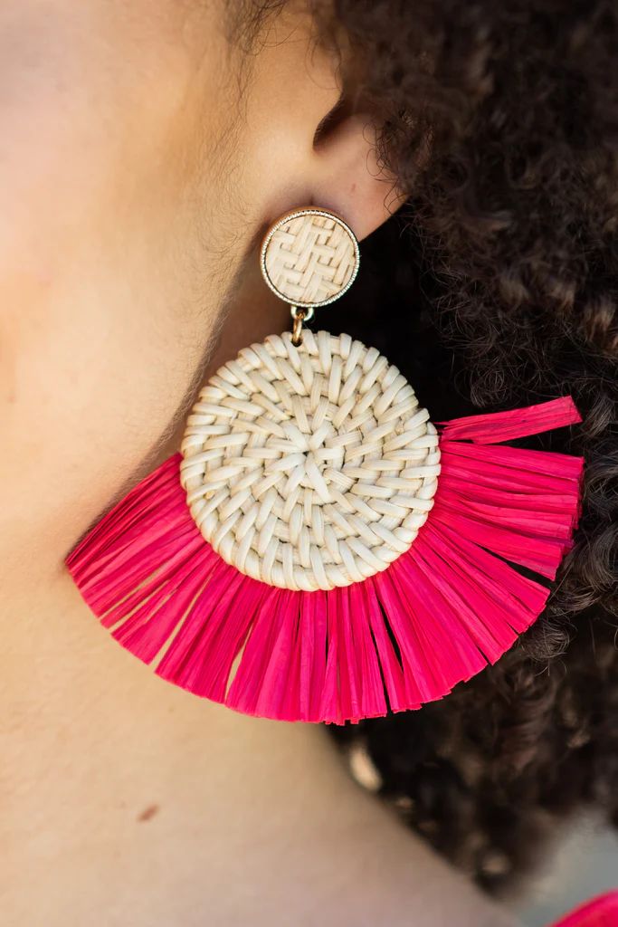 Hold Their Gaze Red Fan Earrings | The Mint Julep Boutique
