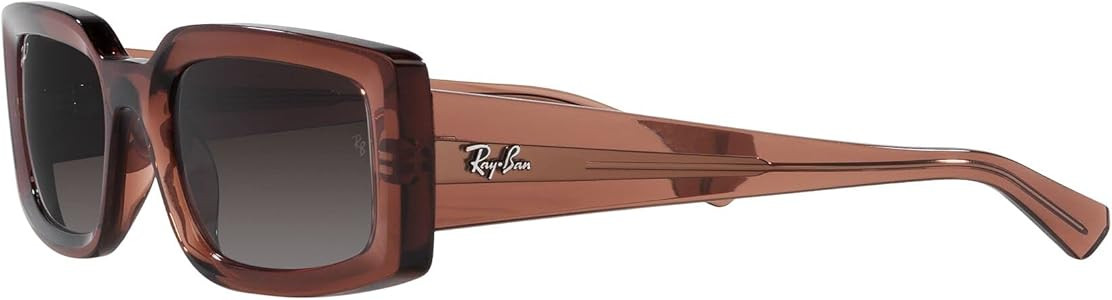 Amazon.com: Ray-Ban Womens RB4395 Kiliane Square Sunglasses, Transparent Yellow/Gradient Violet, ... | Amazon (US)