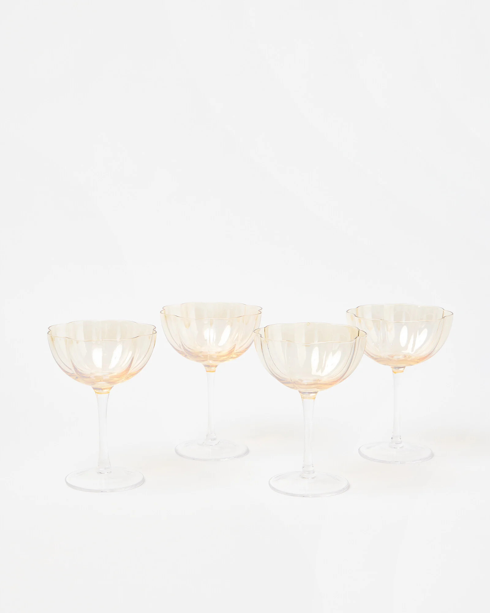 Flower Champagne Saucers Set of Four | Oliver Bonas | Oliver Bonas (Global)