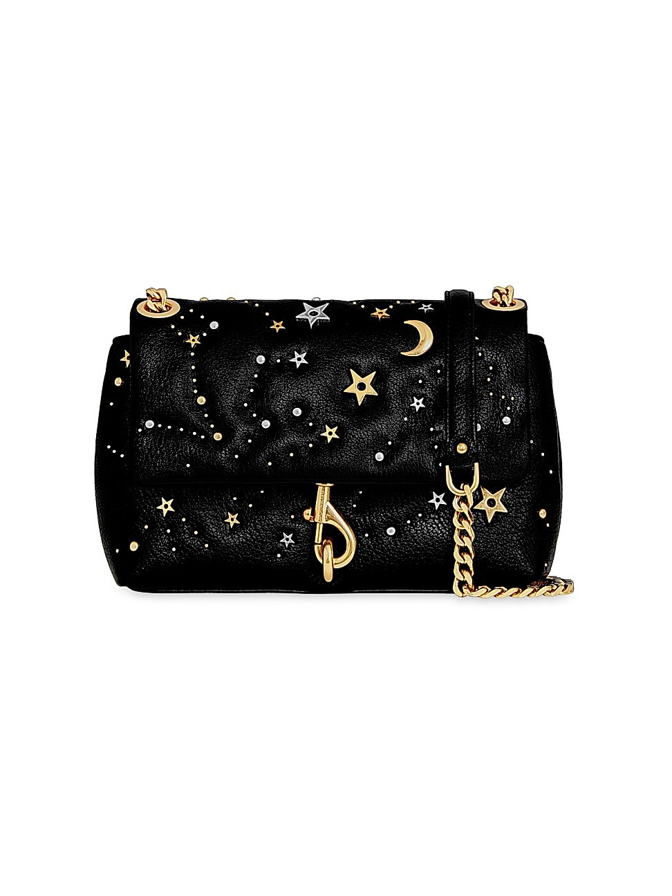 Women's Edie Studded Leather Crossbody - Black | Saks Fifth Avenue