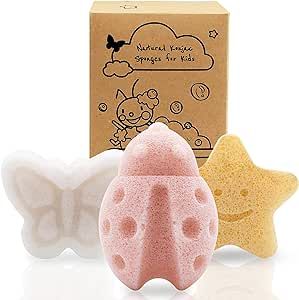 myHomeBody Konjac Baby Sponge for Bathing, Cute Shapes Natural Kids Bath Sponges for Infants, Tod... | Amazon (UK)