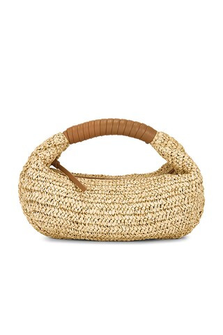 Cleobella Julia Raffia Hobo Bag in Natural & Tan from Revolve.com | Revolve Clothing (Global)