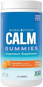 Natural Vitality Calm Magnesium Supplement, Anti-Stress Gummies, Vegan, Gluten-Free, Orange Flavo... | Amazon (US)