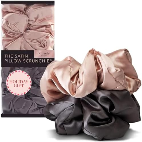 Kitsch Satin Hair Scrunchies for Women, Softer Than Silk Scrunchies for Hair - No Damage Satin Ha... | Amazon (US)