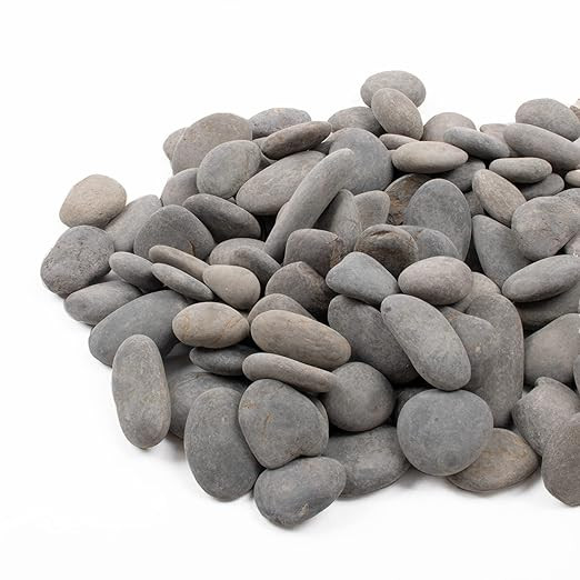 2.4LB River Rocks Mexican Beach Pebbles for Garden Landscape Stone Paving Stone Grey 1Inch - 1.5I... | Amazon (US)