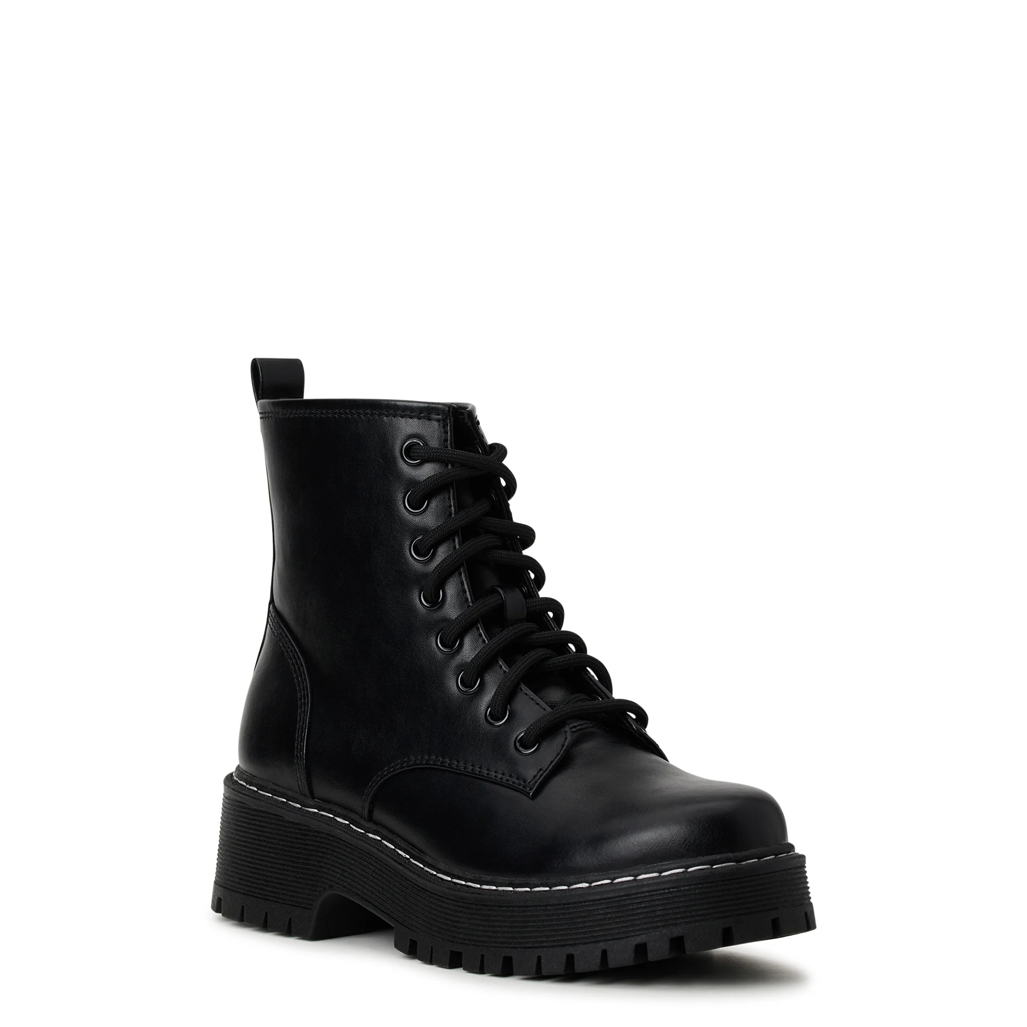 No Boundaries Women's Combat Boots, Sizes 6-11 & Wide Width | Walmart (US)