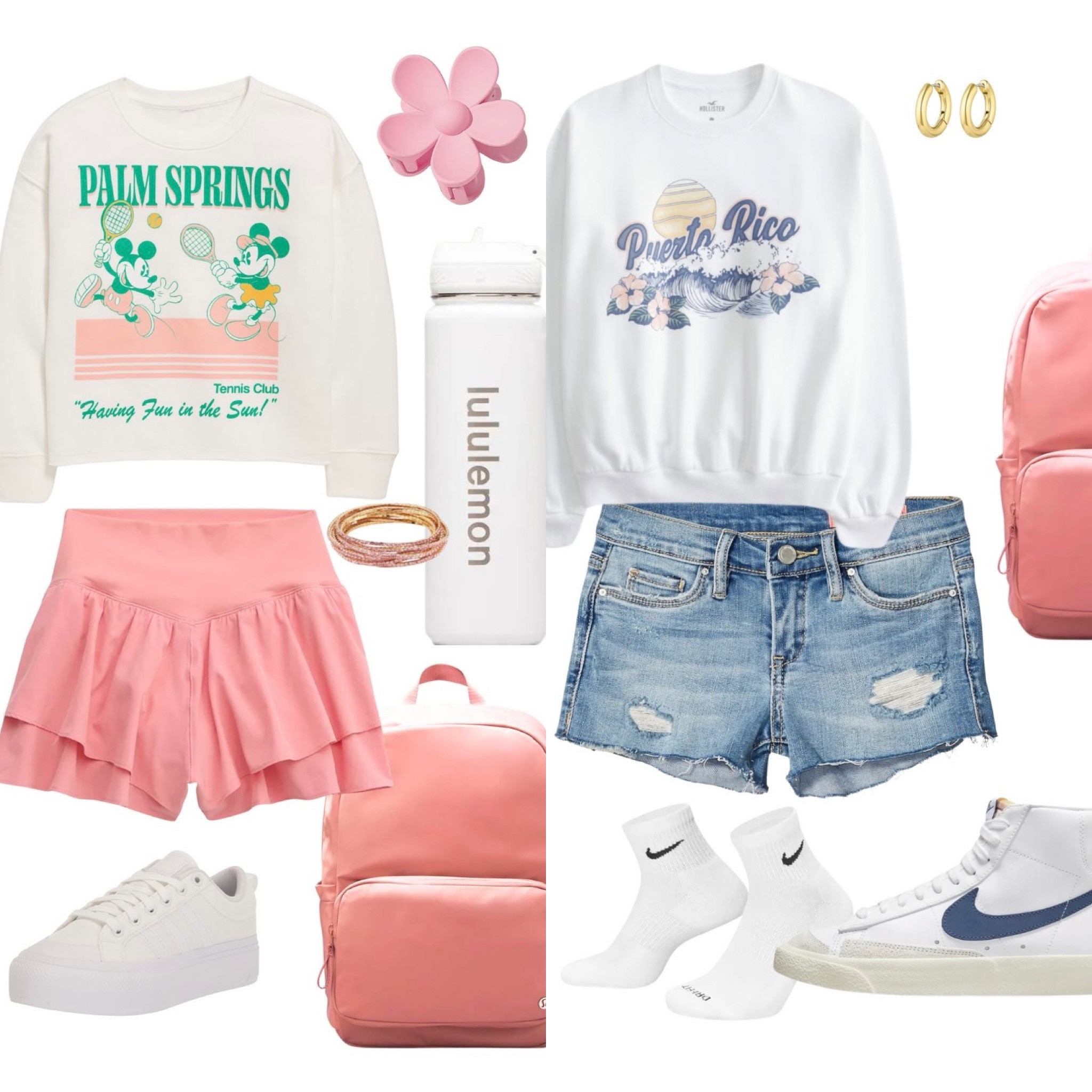 Back to school girls outfit 
Puerto Rico sweatshirt (xs) 
Palm Springs sweatshirt (L)
Aerie flutter shorts (xxs) 


#LTKKids #LTKFamily #LTKBacktoSchool