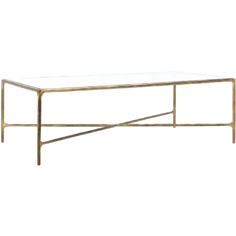 Jessa Rectangle Metal Coffee Table - Brass - Safavieh | Target