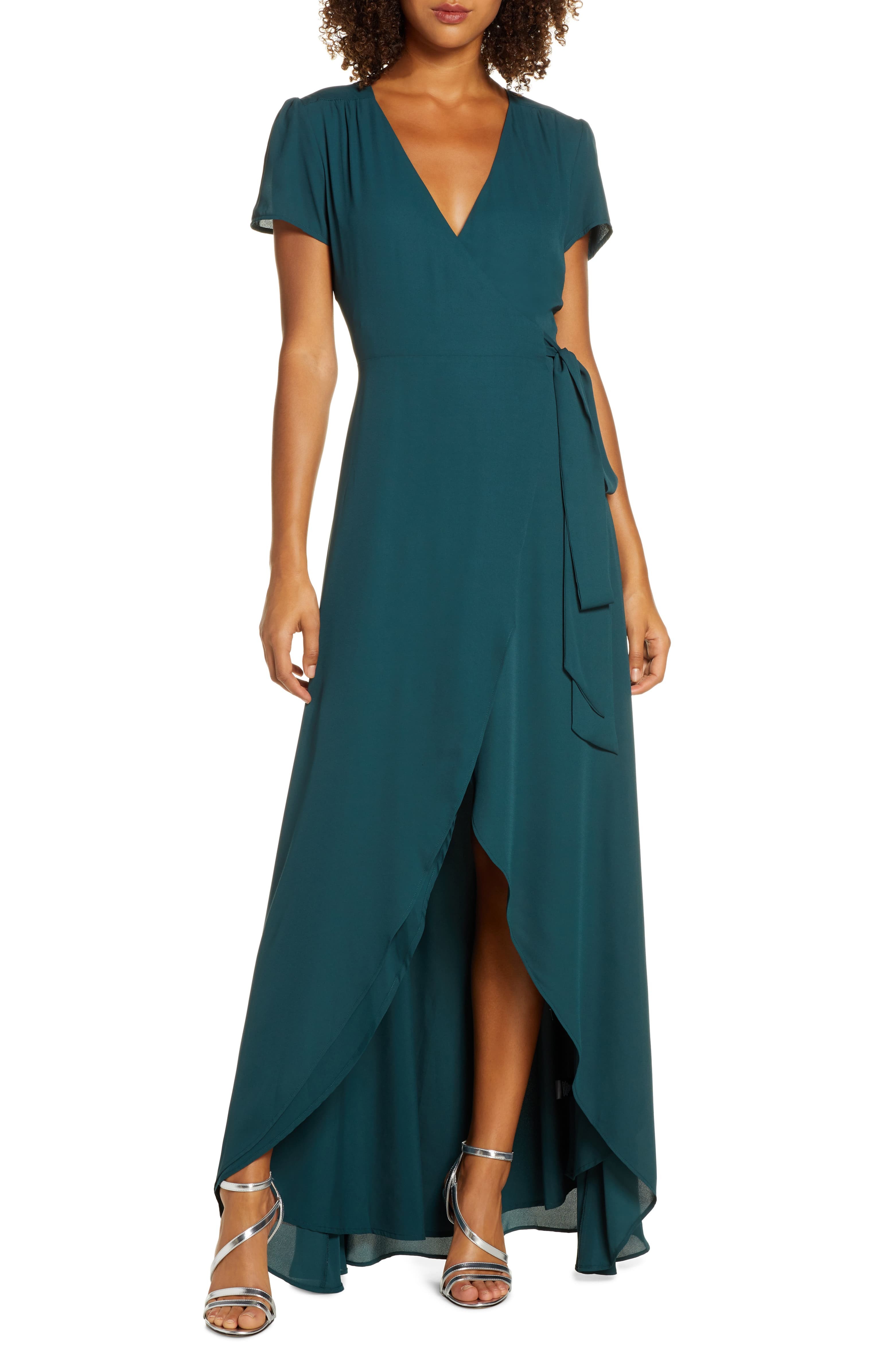 green maxi dress wedding guest