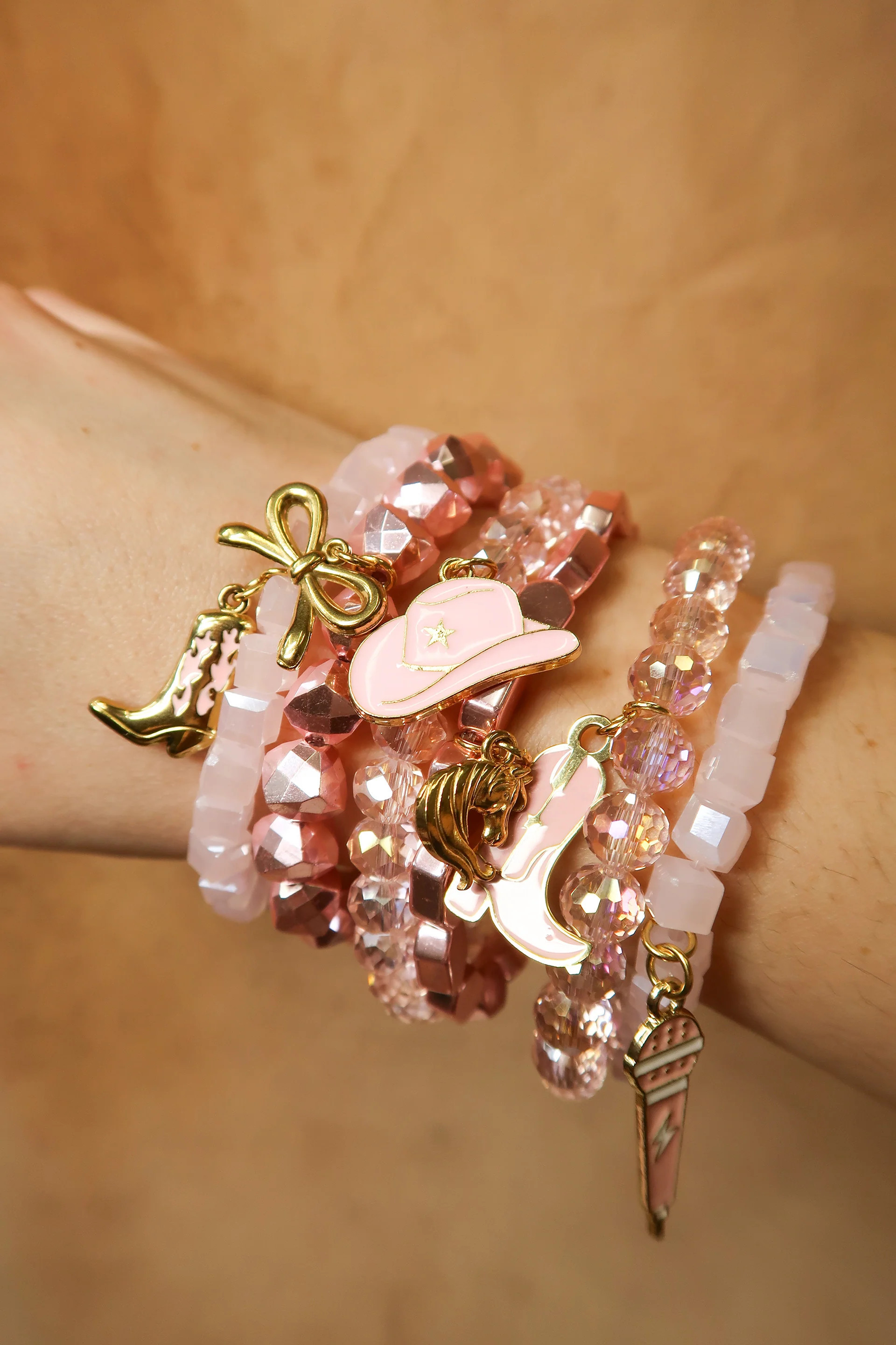 Let's Go Girls Swarovski 6 Piece Bracelet Stack | KC Chic Designs