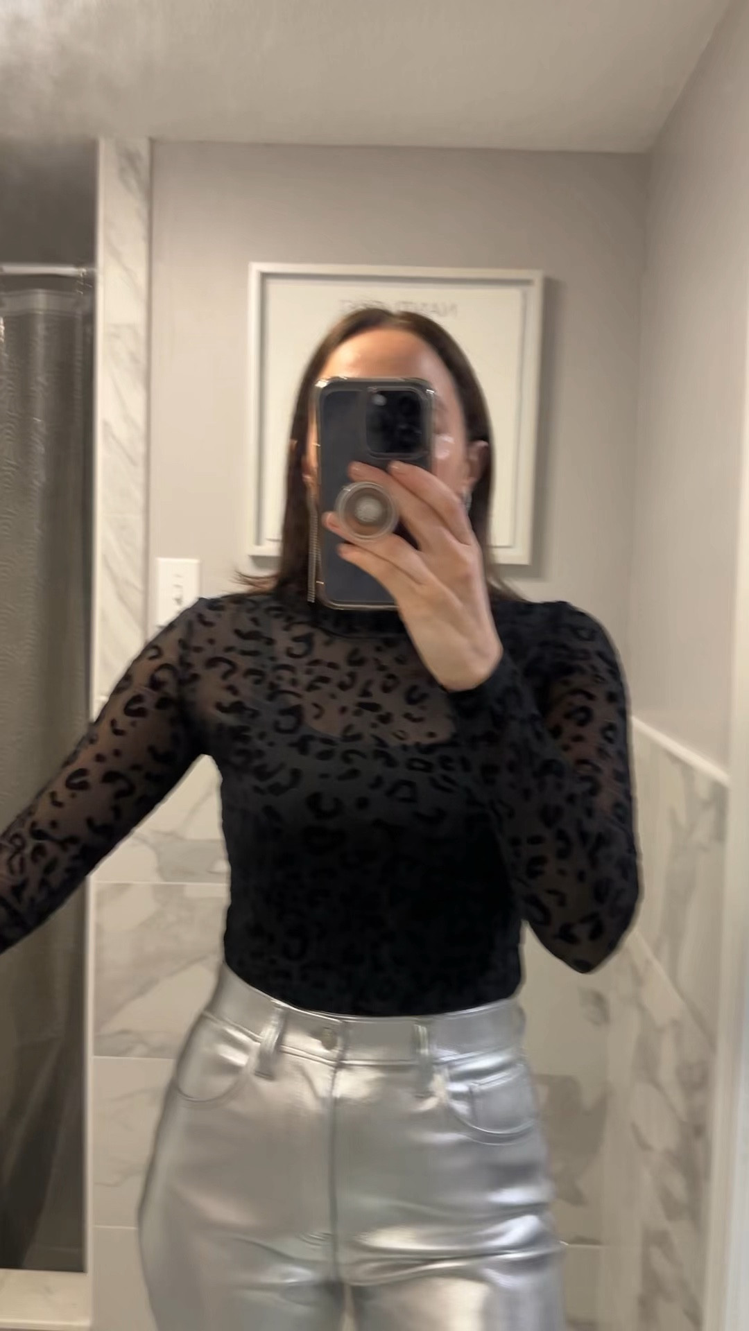 Amazon mesh leopard top - true to size 