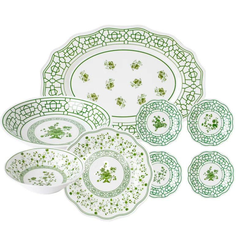SPRING GARDEN MELAMINE SERVICE FOR FOUR (Set of 14) | Wayfair North America