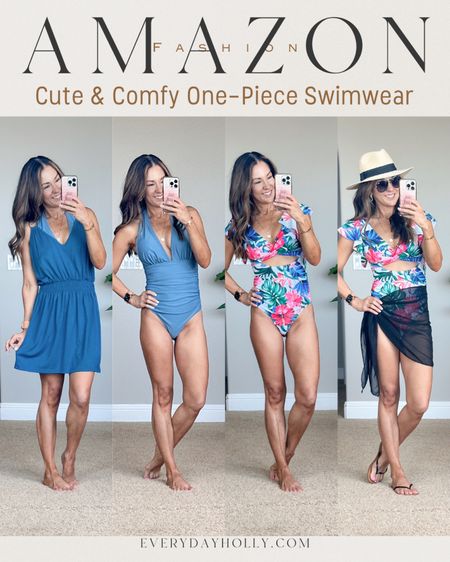 💥Sale‼️
Save 55% on 1st swimsuit. (20% coupon +35% code  35BYHJUR)
Save 20% on 2nd swimsuit - no code needed. 
21% off wrap skirt (6% off + 15% clickable a-pon)
5% off Sandal’s. 
34% off pajama set at beginning of reel Cute Amazon one-piece cover ups with tummy control and ruching size small. TTS. Swim coverup dress, wrap skirt swim coverup, sun hat, summer sandals great for pool, aviator sunglasses, favorite self tanner, resortwear, floral swimsuit, summer vacation, beach, pool

#LTKfindsunder50 #LTKsalealert #LTKswim