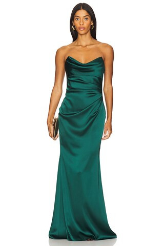 Katie May Taylor Gown in Rainforest Green from Revolve.com | Revolve Clothing (Global)