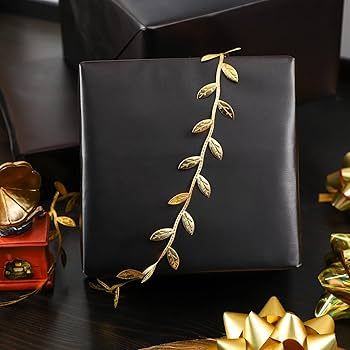 RUSPEPA Black Metallic Wrapping Paper - Solid Color Matte Paper Perfect for Wedding, Birthday, Ch... | Amazon (US)