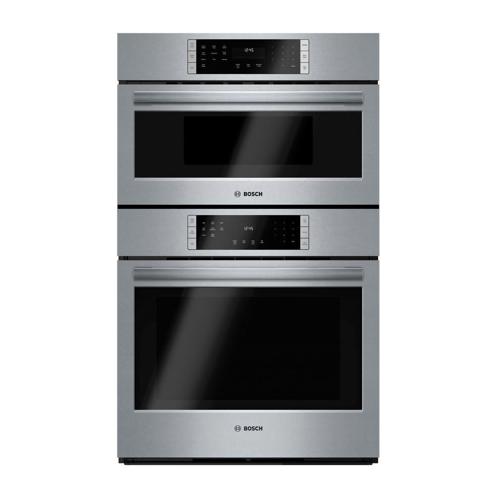 800 Series 30 in. Combo Electric Wall Oven with European Convection and Microwave in Stainless St... | The Home Depot