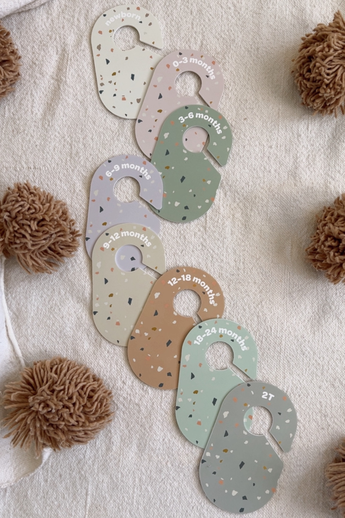 How cute are these baby closet dividers?! I love the terrazzo print and the neutral color scheme, perfect for a baby boy or girl 💙💗 

#LTKBump #LTKBaby #LTKHome
