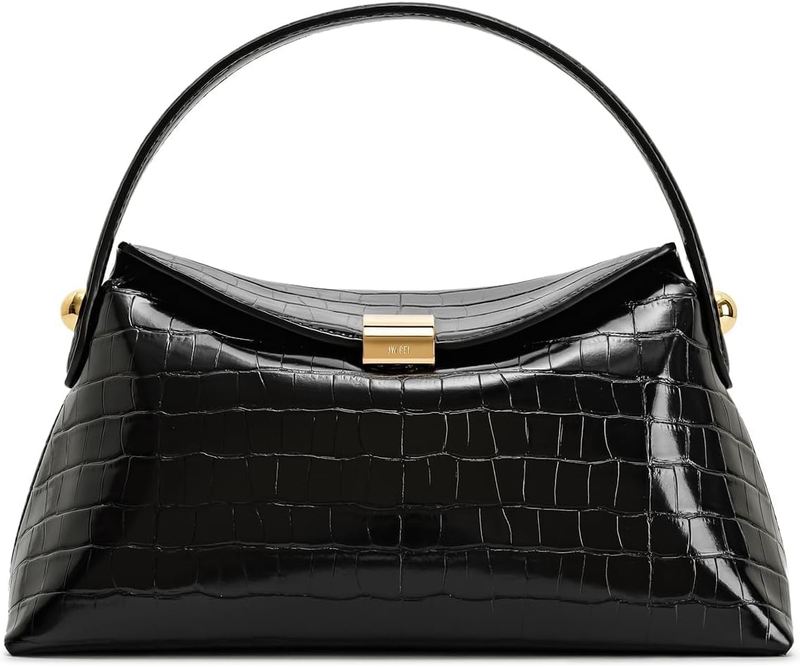 JW PEI Women's Talia Top Handle Bag - Black Croc | Amazon (US)