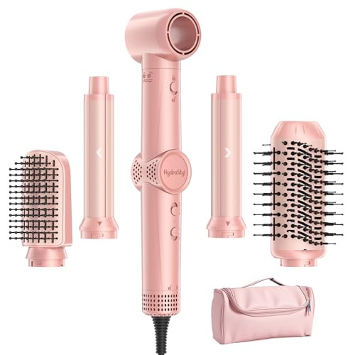 HydraStyl 5-in-1 Air Styler, High-Speed Hair Dryer & Blow Dryer Brush with Auto Wrap Curls (L/R), Fast Drying, Volumizing & Frizz-Free, No Heat Damage, Includes Travel Case Gift for Women | Amazon (US)
