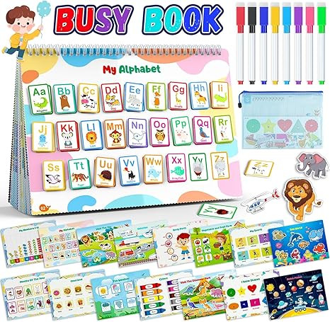 Websonaw Busy Book for Toddlers 3+, Preschool Learning Activities with 30 Themes Prek Preschool W... | Amazon (US)