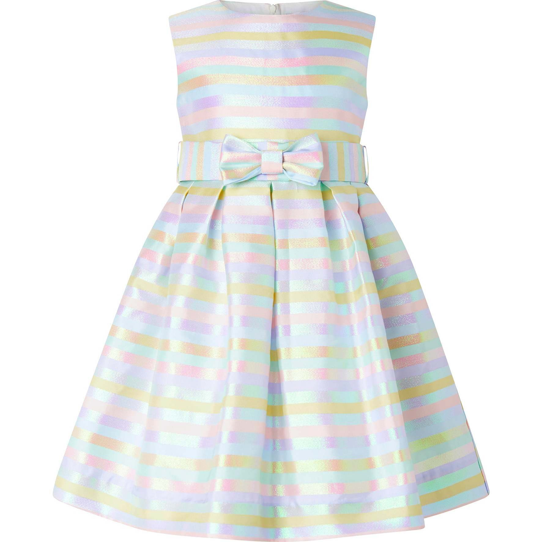 Pastel Stripe Party Dress, Multi | Maisonette