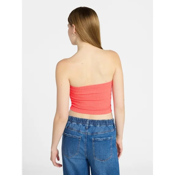No Boundaries Seamless Textured Tube Top, Women's XXS-XXL | Walmart (US)