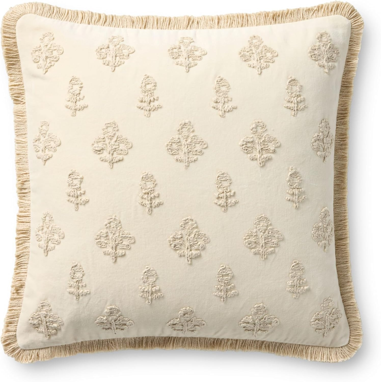 Loloi Chris Loves Julia Darla Collection PCJ0025 Ivory 18'' x 18'' Cover Only Pillow | Amazon (US)